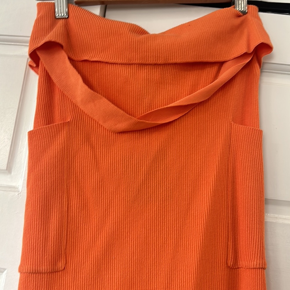JLUXLABEL knit high waist skirt in light orange - Picture 8 of 10